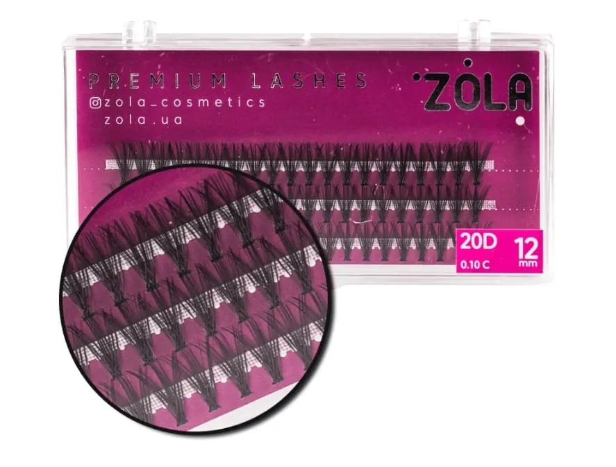 Ресницы-пучки ZOLA 20D (12mm)
