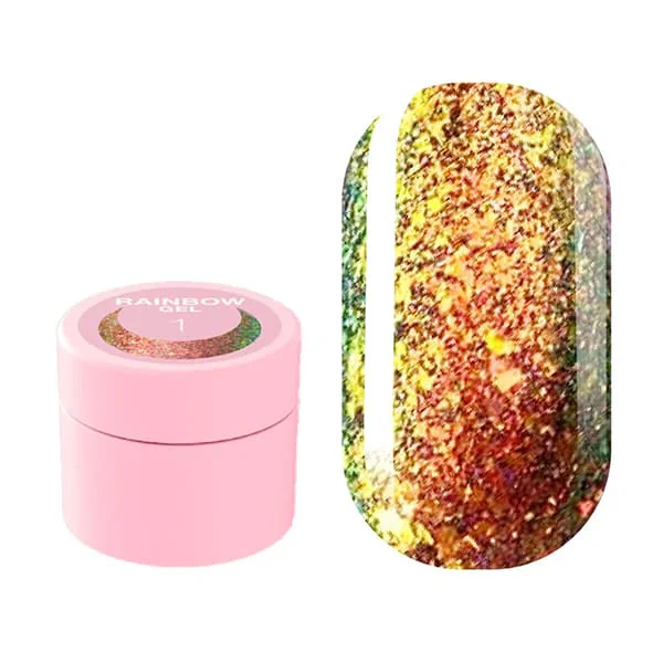 Гель-гліттер LUNA Rainbow Gel №1, 5 мл