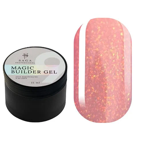 Гель SAGA Professional Builder Gel Magic 9, 15 мл
