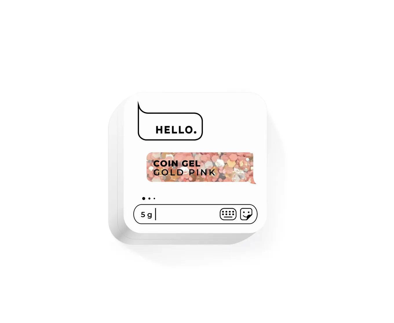 Гель для дизайна HEYLOVE Coin gel Gold Pink, 5 г