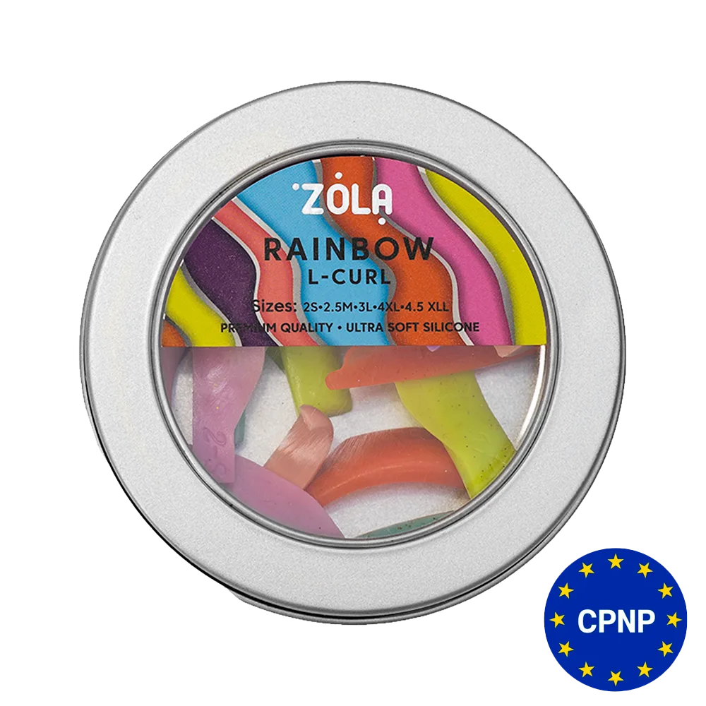 Валики для ламинирования ZOLA, Rainbow L-Curl (2S, 2.5M, 3L, 4XL, 4.5XLL)
