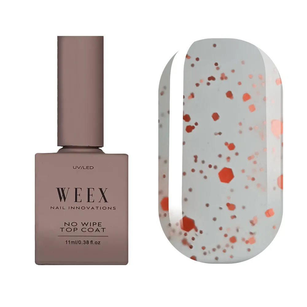 WEEX Velvet Red Top Wipe - матовий топ з точками, 11 мл