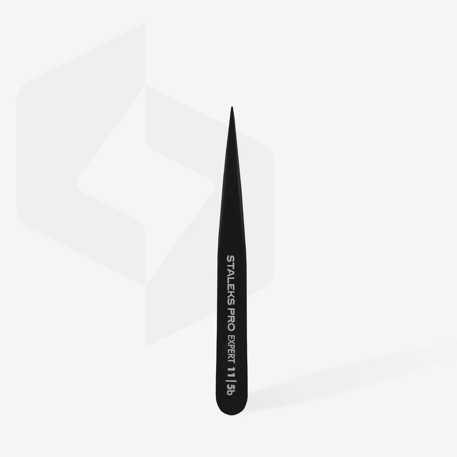 Пінцет для брів Staleks Expert 11 TYPE 5b (крапковий), чорний