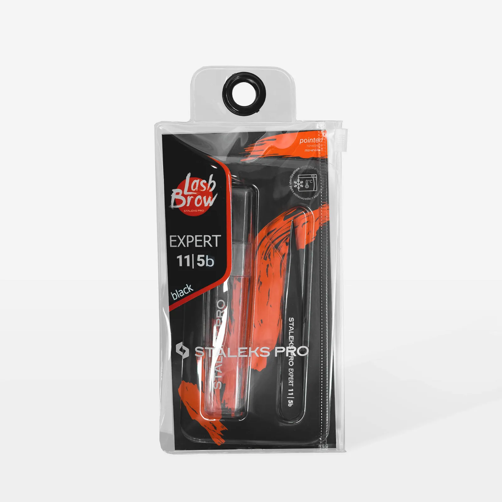 Пинцет для бровей Staleks Expert 11 TYPE 5b (точечный), черный