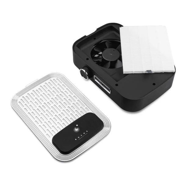 Вытяжка для маникюра BUCOS CYCLONE V3-B на 100W с НЕРА фильтром, с аккумулятором, черная