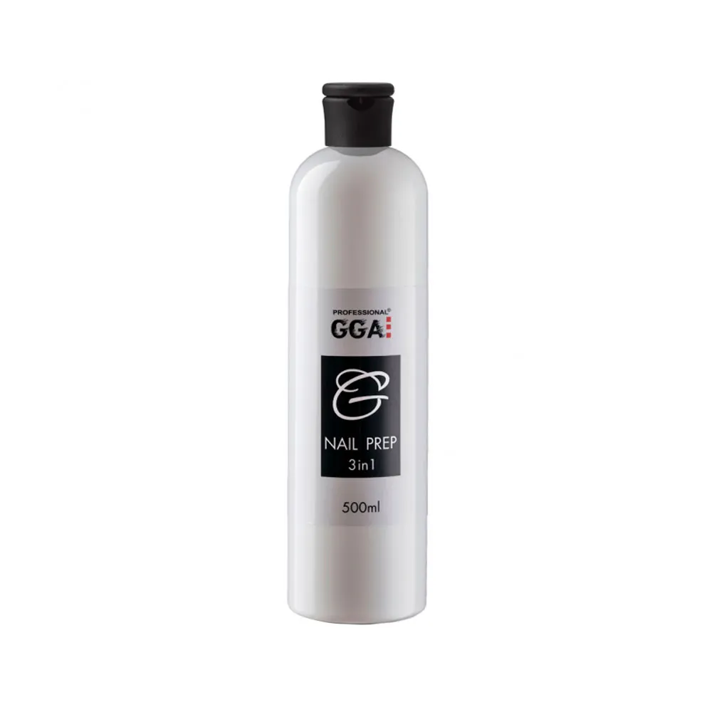 Знежирювач для нігтів GGA Professional Nail Prep 3 в 1, 500 мл