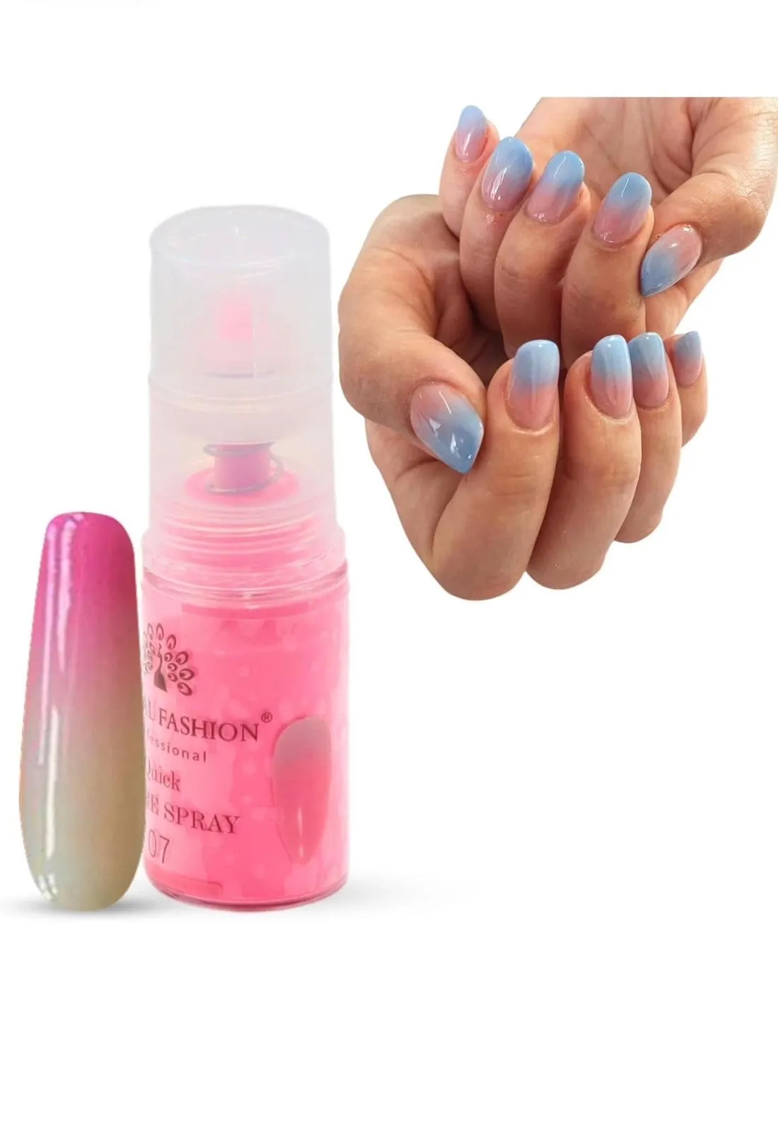 Сухий спрей для градієнта Global Fashion Ombre Spray №7, рожевий, 10 г