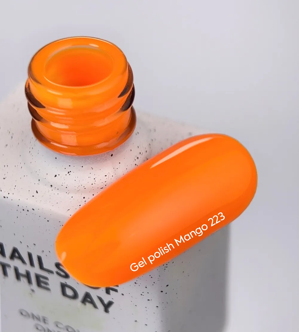 гель-лак NAILSOFTHEDAY Mango-223 — неоново- помаранчевий, 10 мл