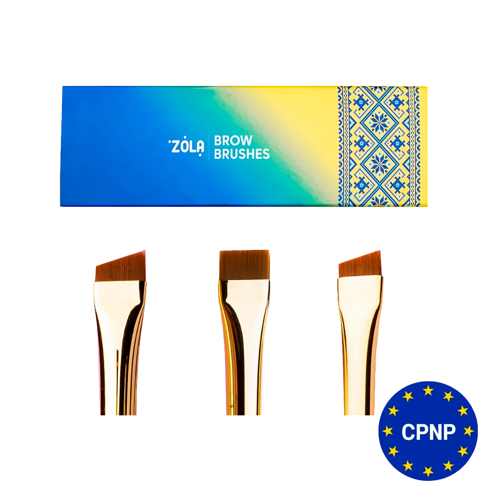 Набор кистей для окрашивания бровей ZOLA BROW BRUSHES Ukrainian edition