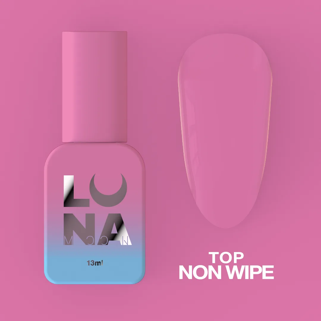 Топ для гель-лаку LUNA top non wipe, без липкого шару, 13 мл