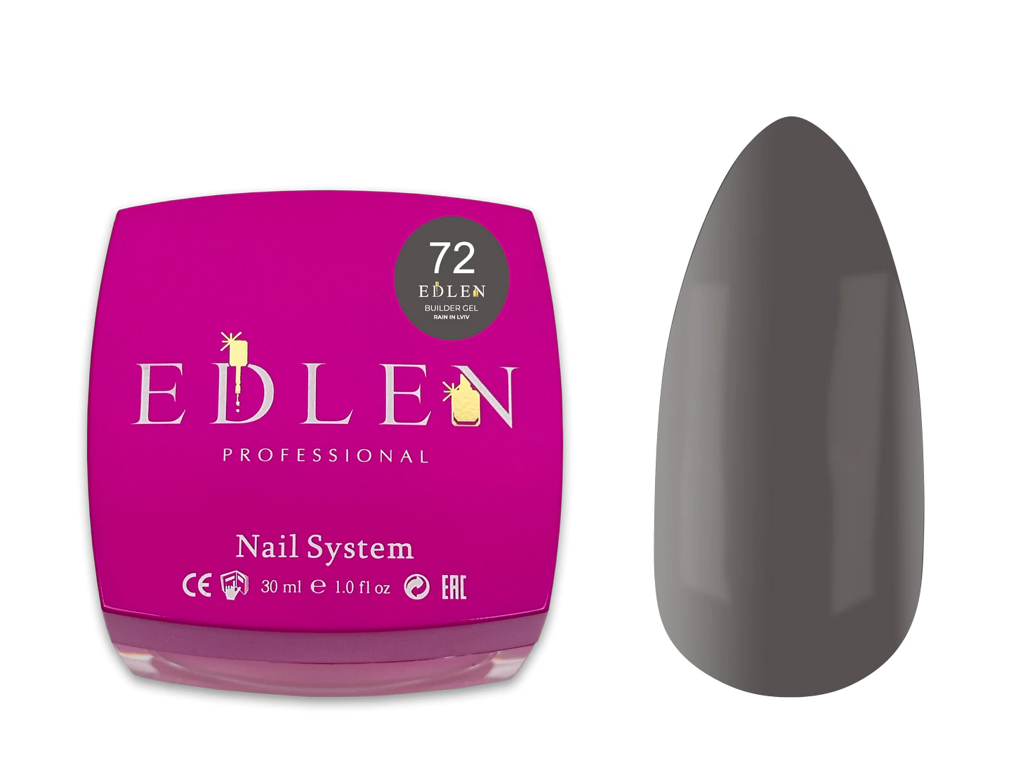 Edlen Builder Gel Lviv №72, 30 мл (Rain in Lviv)