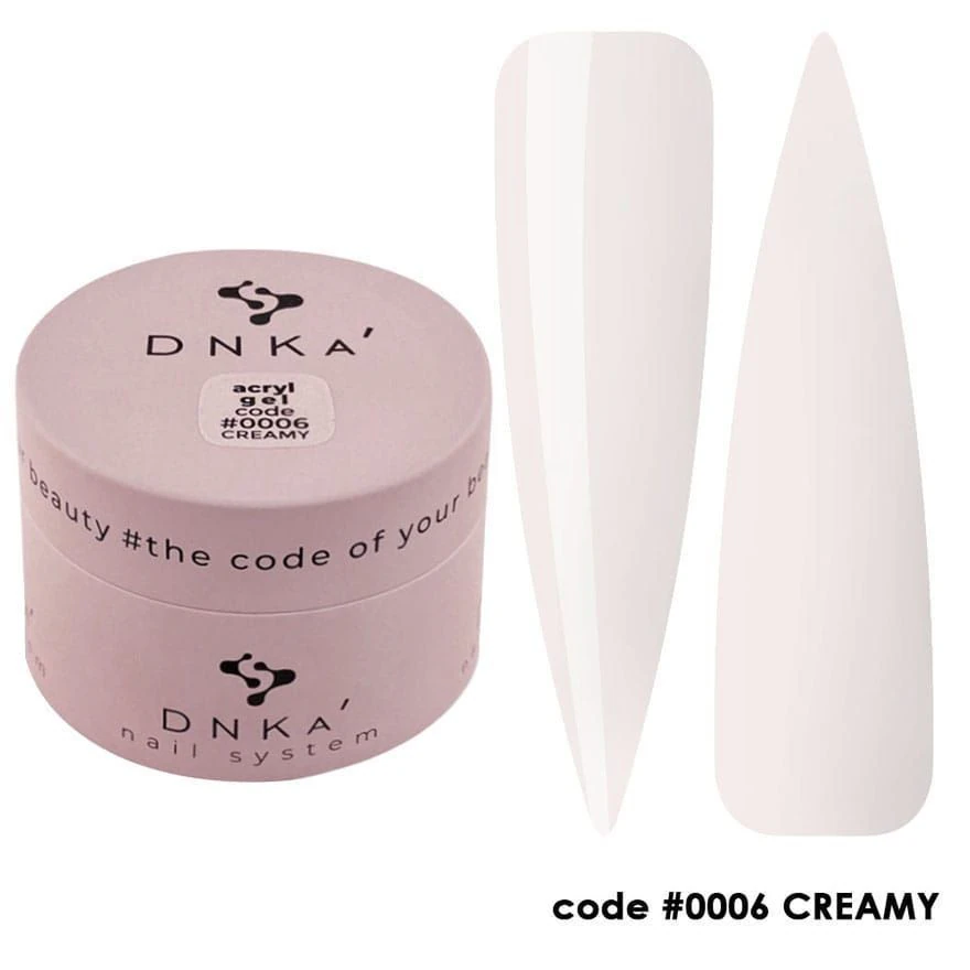 Акрил-гель DNKa №6 Creamy світло-бежевий, банка, 30 мл