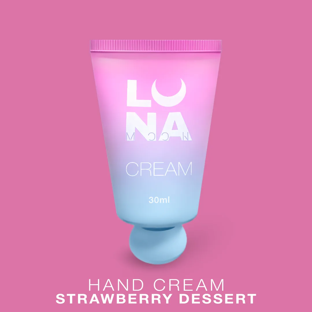 Крем LUNA ламелярный увлажняющий с ароматом клубники со сливками Hand Cream Strawberry Dessert, 30 мл