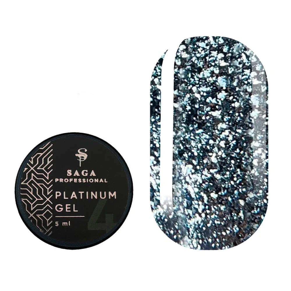 Гель для дизайна Saga Professional Platinum Paint 04, 5 мл