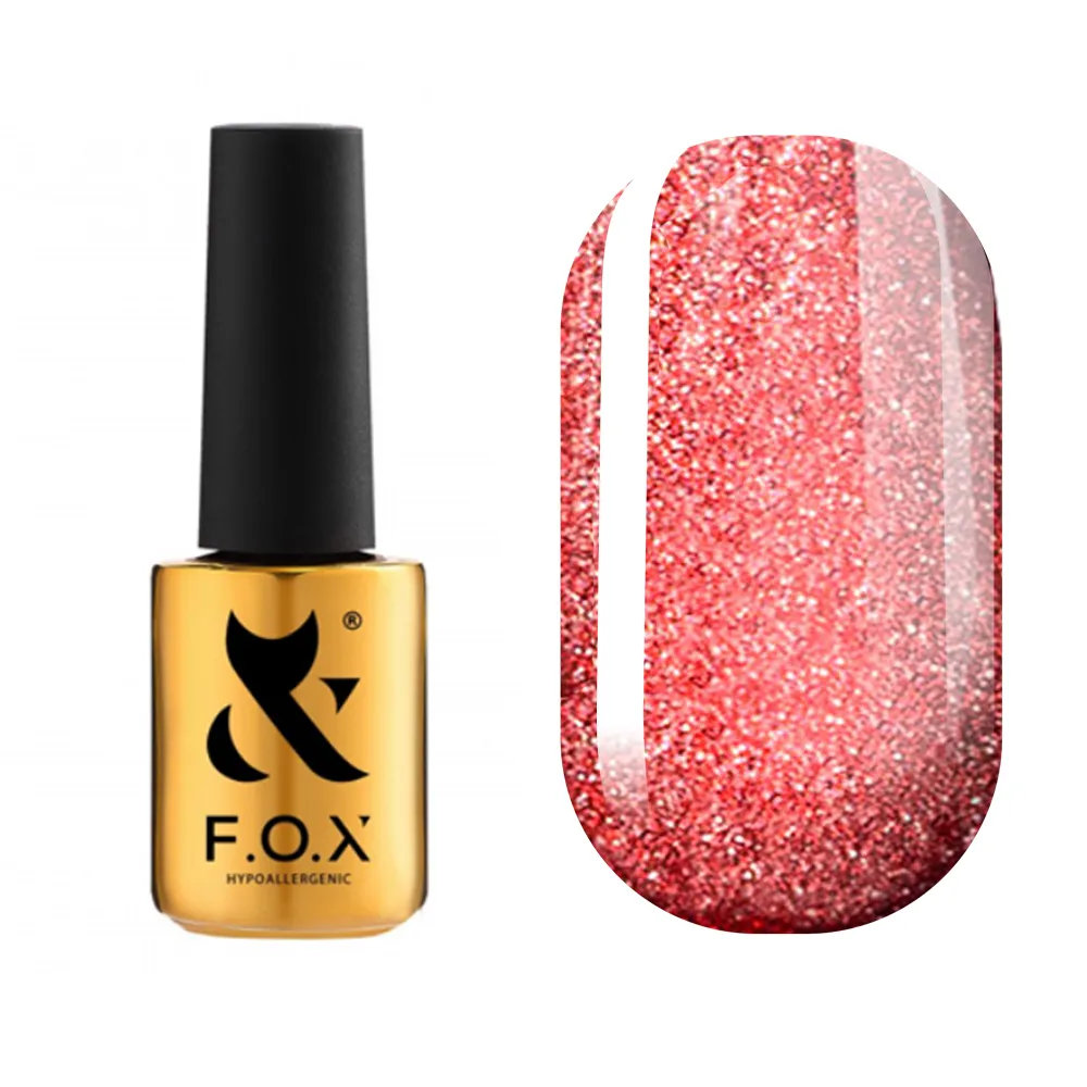 F.O.X base Cat Eye №001 (червоний), 7 мл
