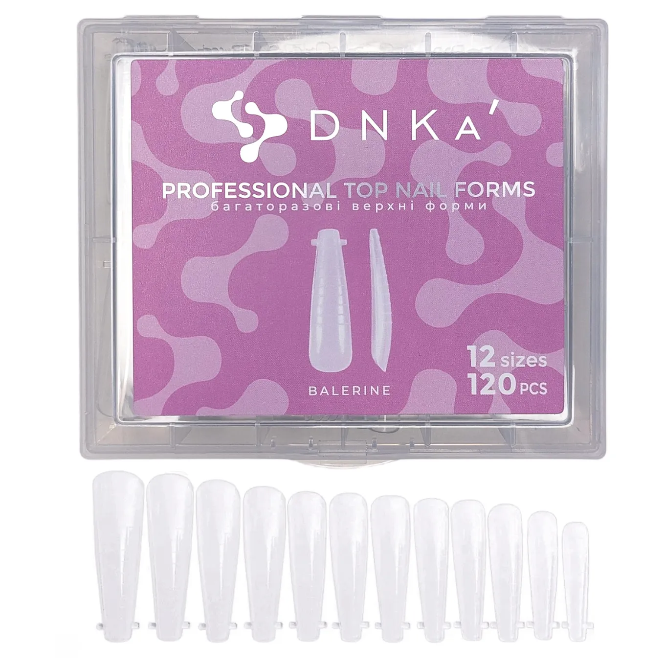 DNKa Нижні форми для моделювання нігтів, Builder nail forms, 500 шт
