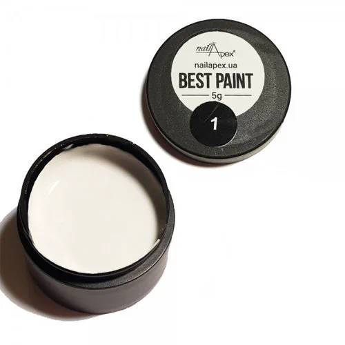 Гель-краска Best Paint белая Nailapex №1, 5 г