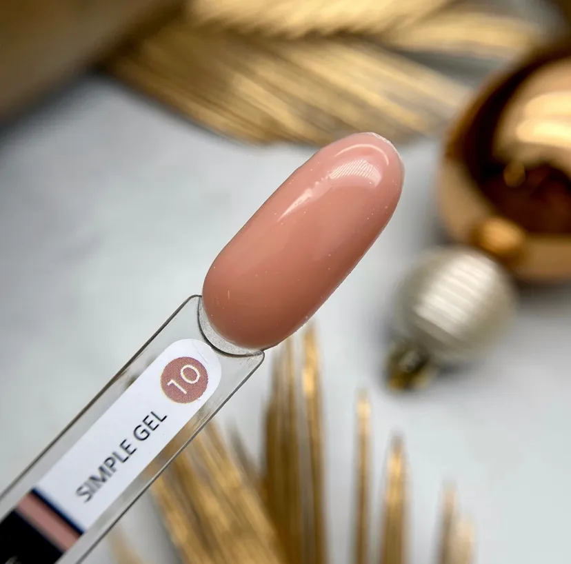 Гель GÉMELY ex GA&MA Simple gel №10 шиммер нюд, 30 мл