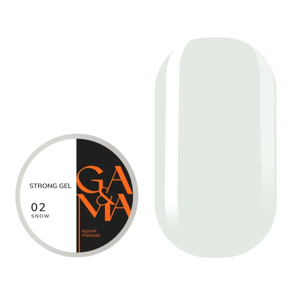 Гель GÉMELY ex GA&MA Strong gel №2 snow, 30 мл