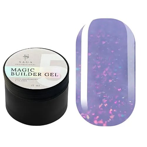 Гель SAGA Professional Builder Gel Magic 5, 15 мл