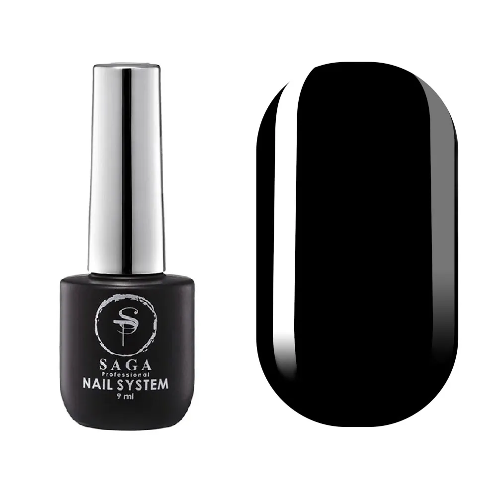 Гель-лак Saga Professional Super Black, 9 мл