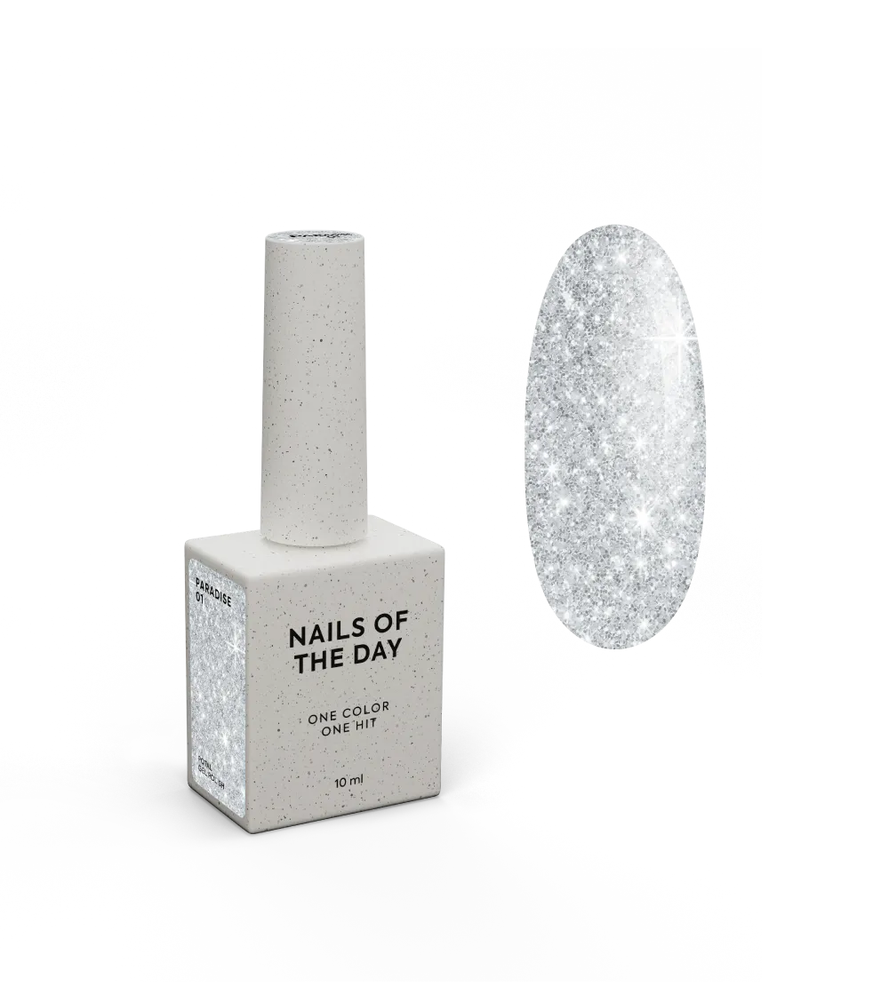Гель-лак NAILSOFTHEDAY Let's special PARADISE №01, 10 мл - перлинно-білий