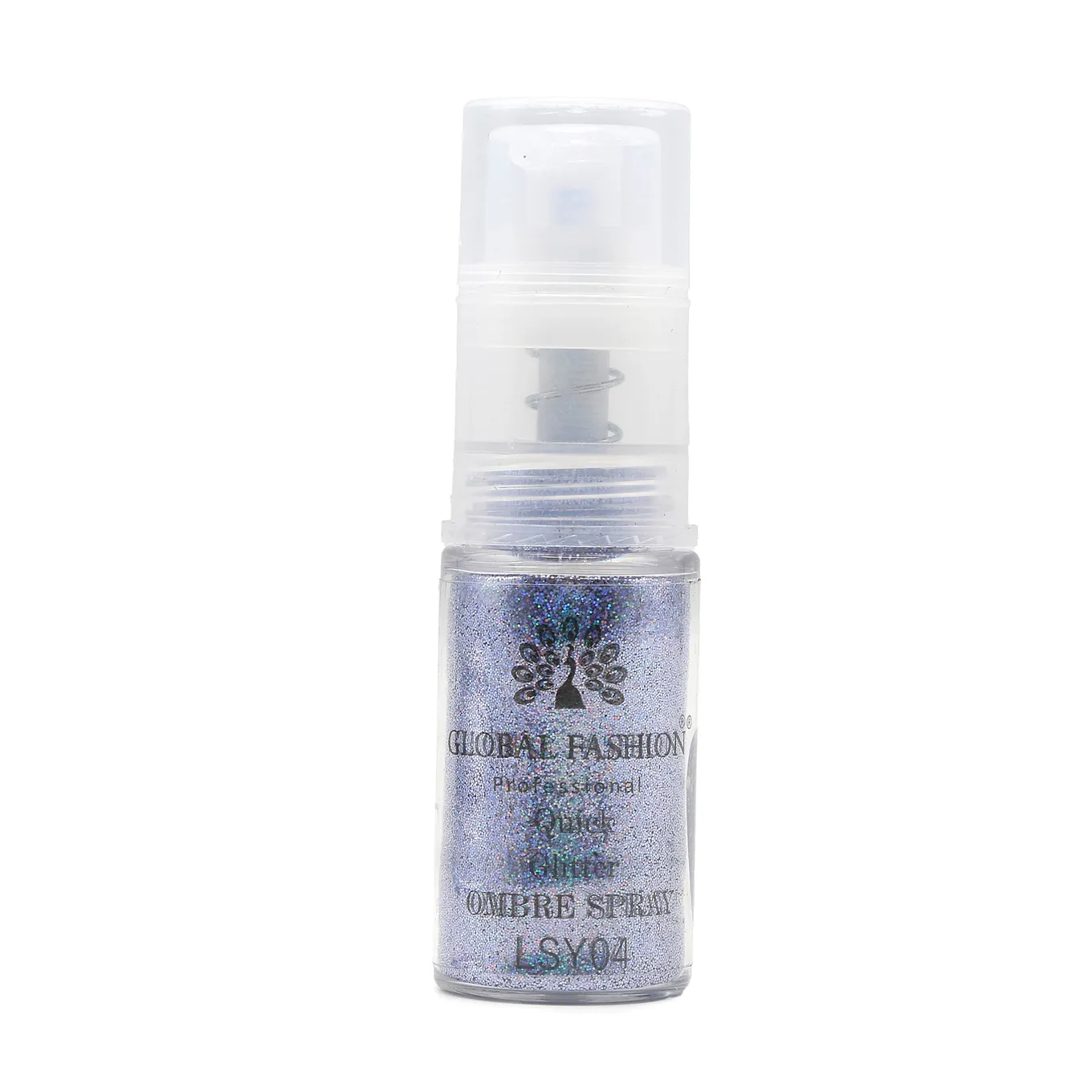 Сухий спрей для градієнта Global Fashion Ombre Spray GLITTER голографік №4, блакитний, 10 г (LSY)