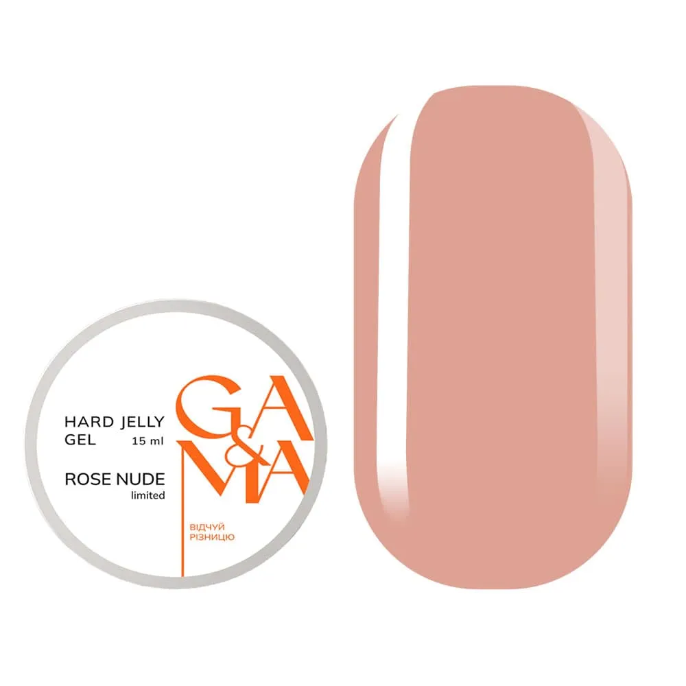 Гель-желе GÉMELY ex GA&MA Hard Jelly gel, rose nude, 15 мл