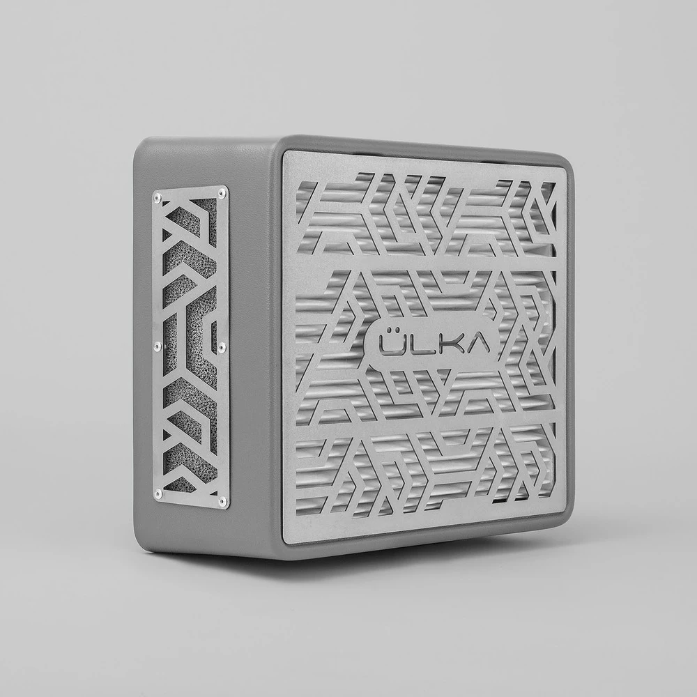 Переносна витяжка для манікюру та педикюру з фільтром Ulka Premium, сіра