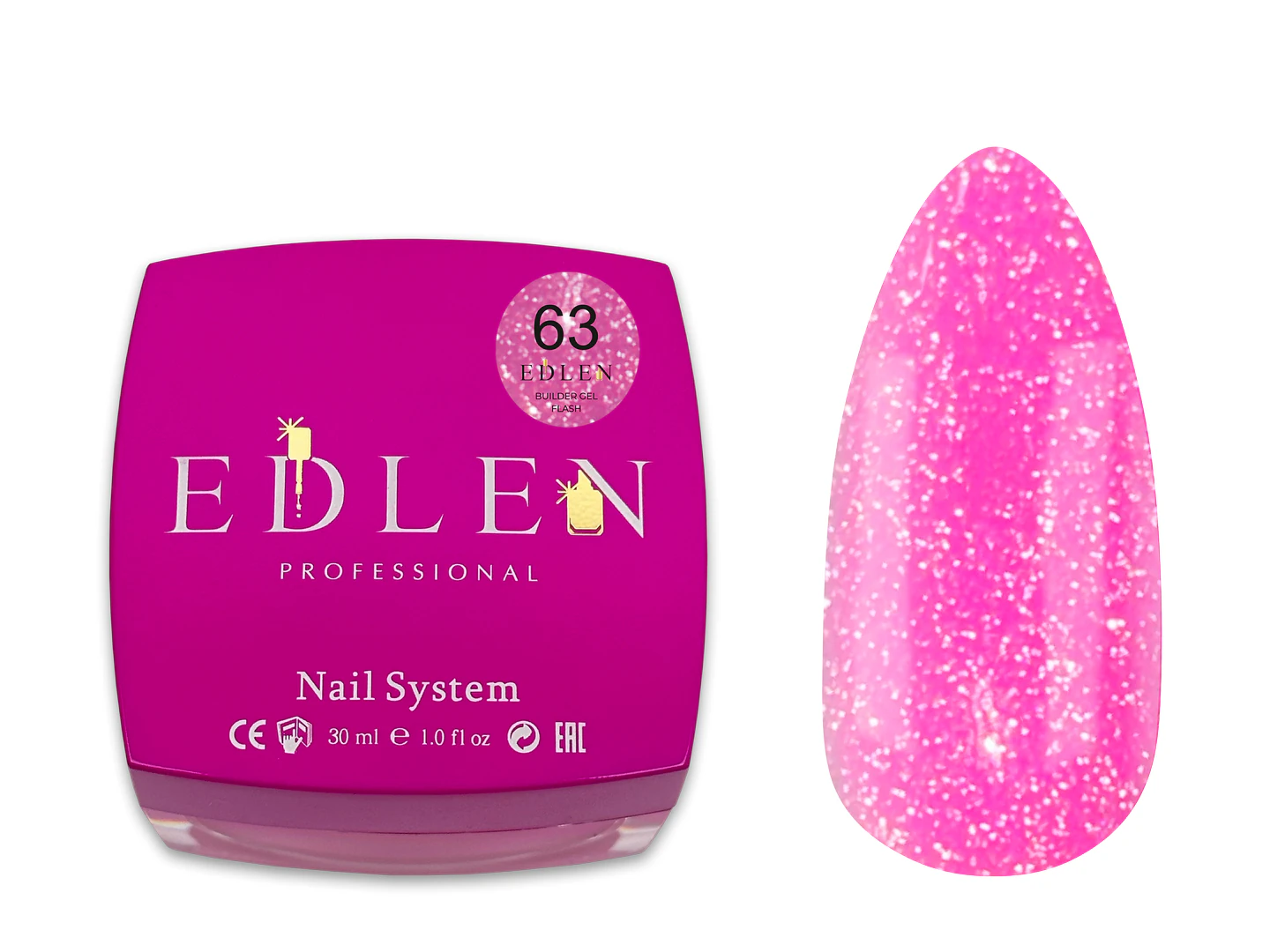 Edlen Builder Gel Flash №63, 30 мл
