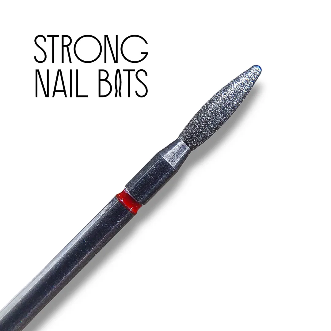 Фреза алмазна Strong nail bits PREMIUM полум'я червоне, 0,23 мм