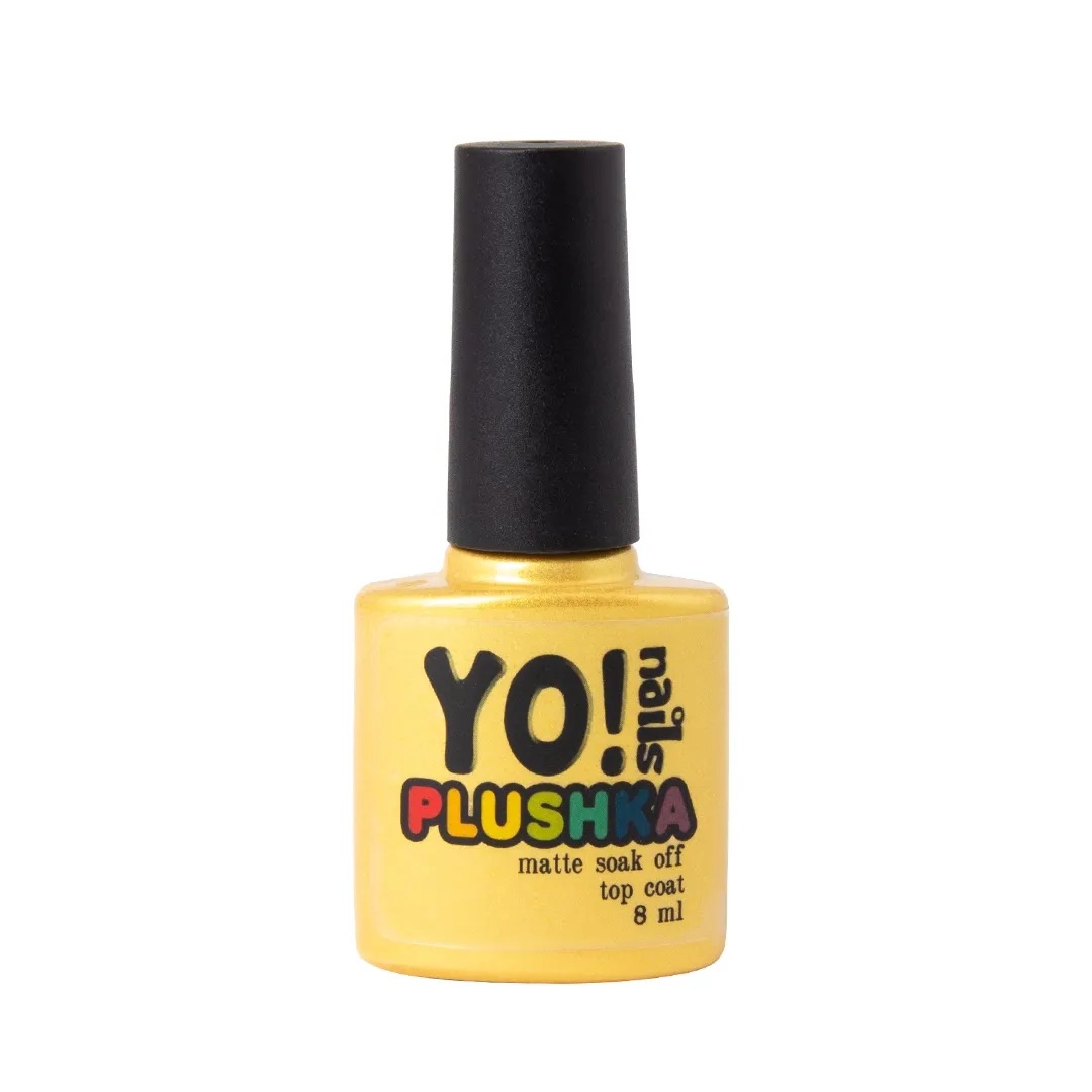 Матовий топ YO Plushka Matte Soak Off Top Coat, 8 мл