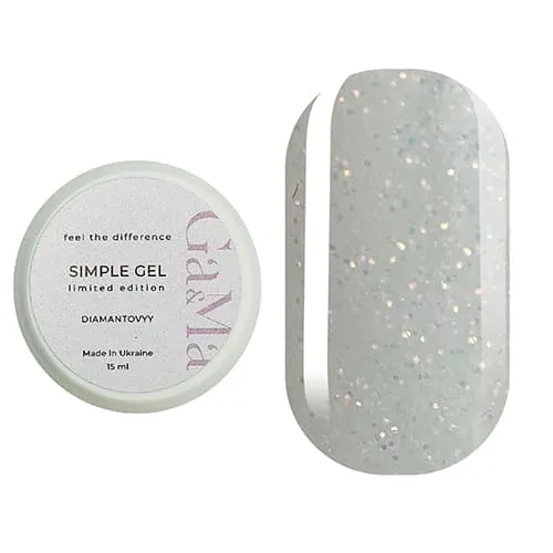 Гель GÉMELY ex GA&MA Simple gel Limited edition Бриллиантовый, 15 мл