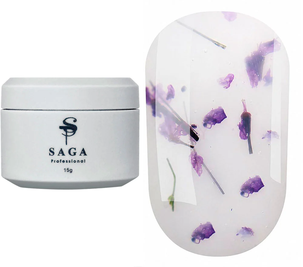 Гель для нарощування Saga Professional LIQUID FLORAL GEL №02, 15 мл