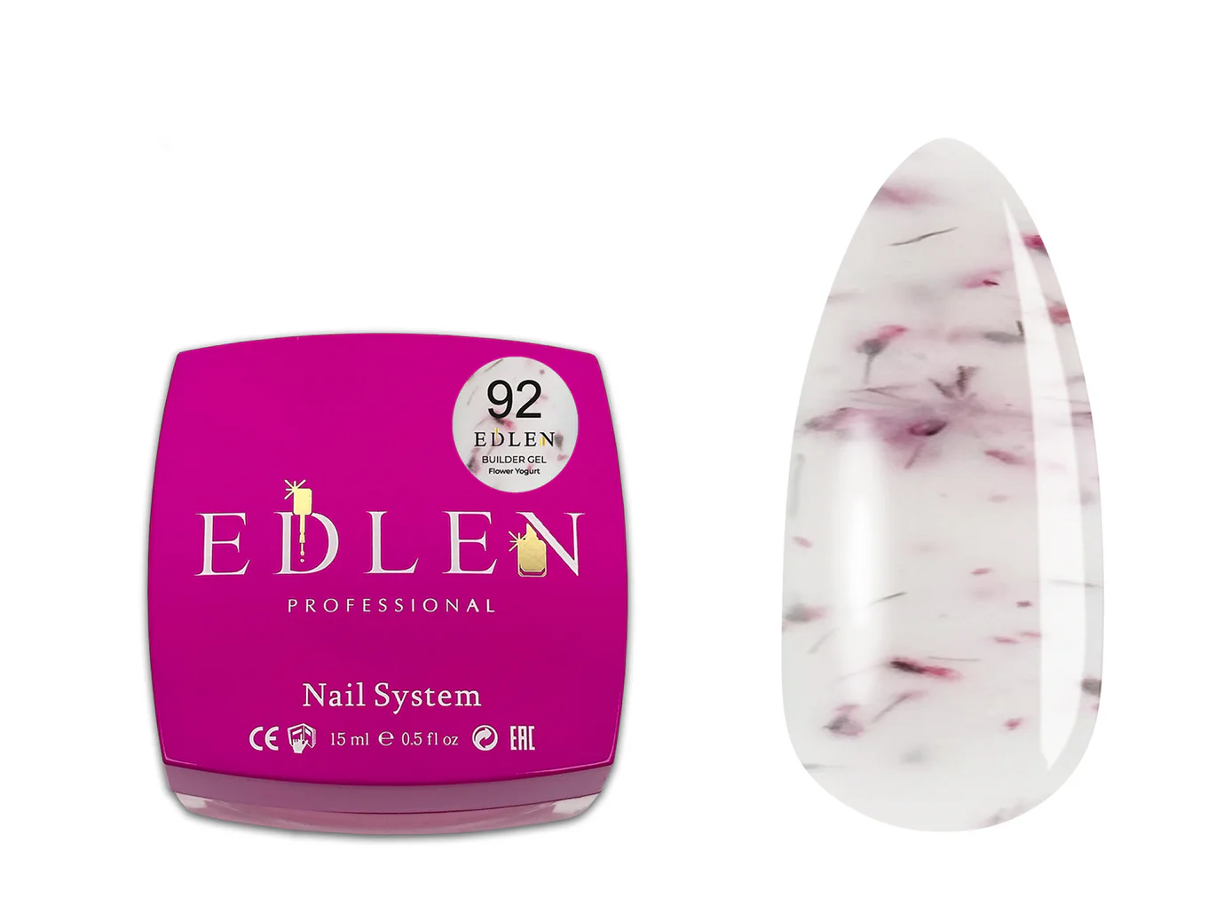 Edlen Builder Gel Flower yogurt №92, 15 мл