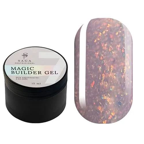 Гель SAGA Professional Builder Gel Magic 7, 15 мл