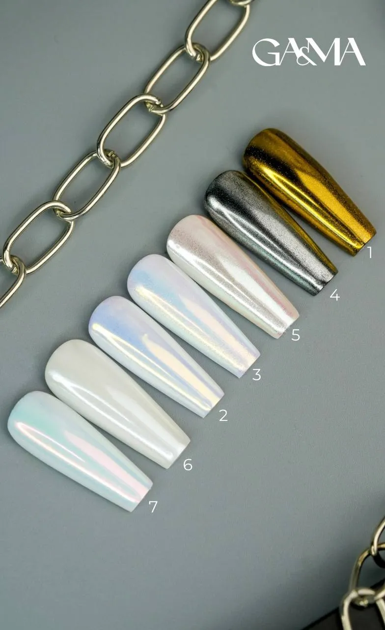 Втирка GÉMELY ex GA&MA №1, Golden chrome, 0,3 г