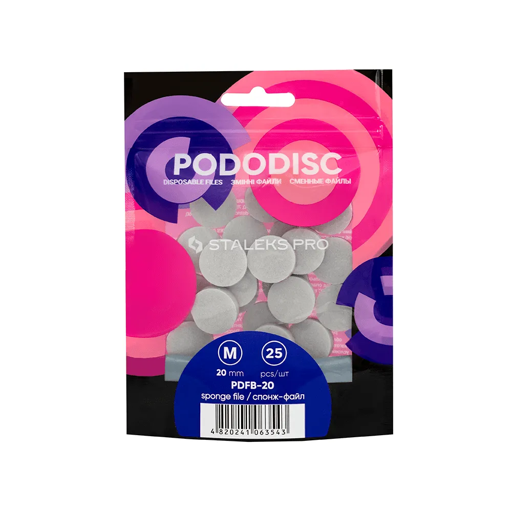 Акція! Спонж файл для педикюрного диска PODODISC STALEKS PRO M (25 шт.)