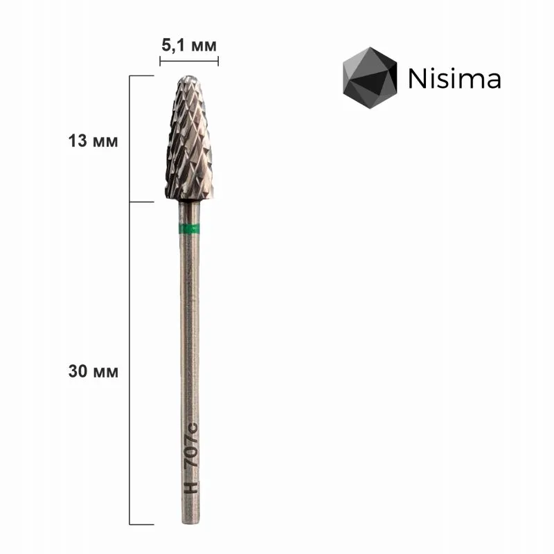 Насадка NISIMA твердосплав зеленая H_707cK