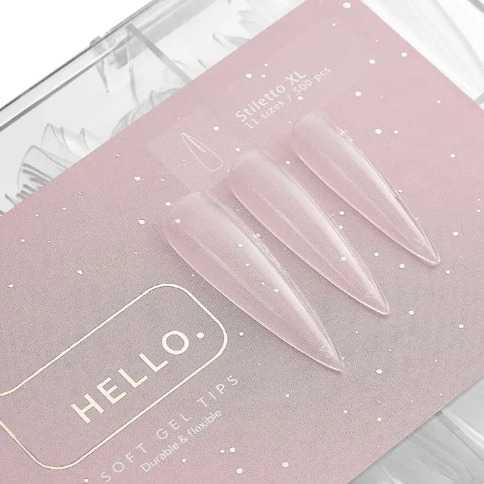 Гелевые типсы Hello Stiletto XL (стилет XL), 500 шт