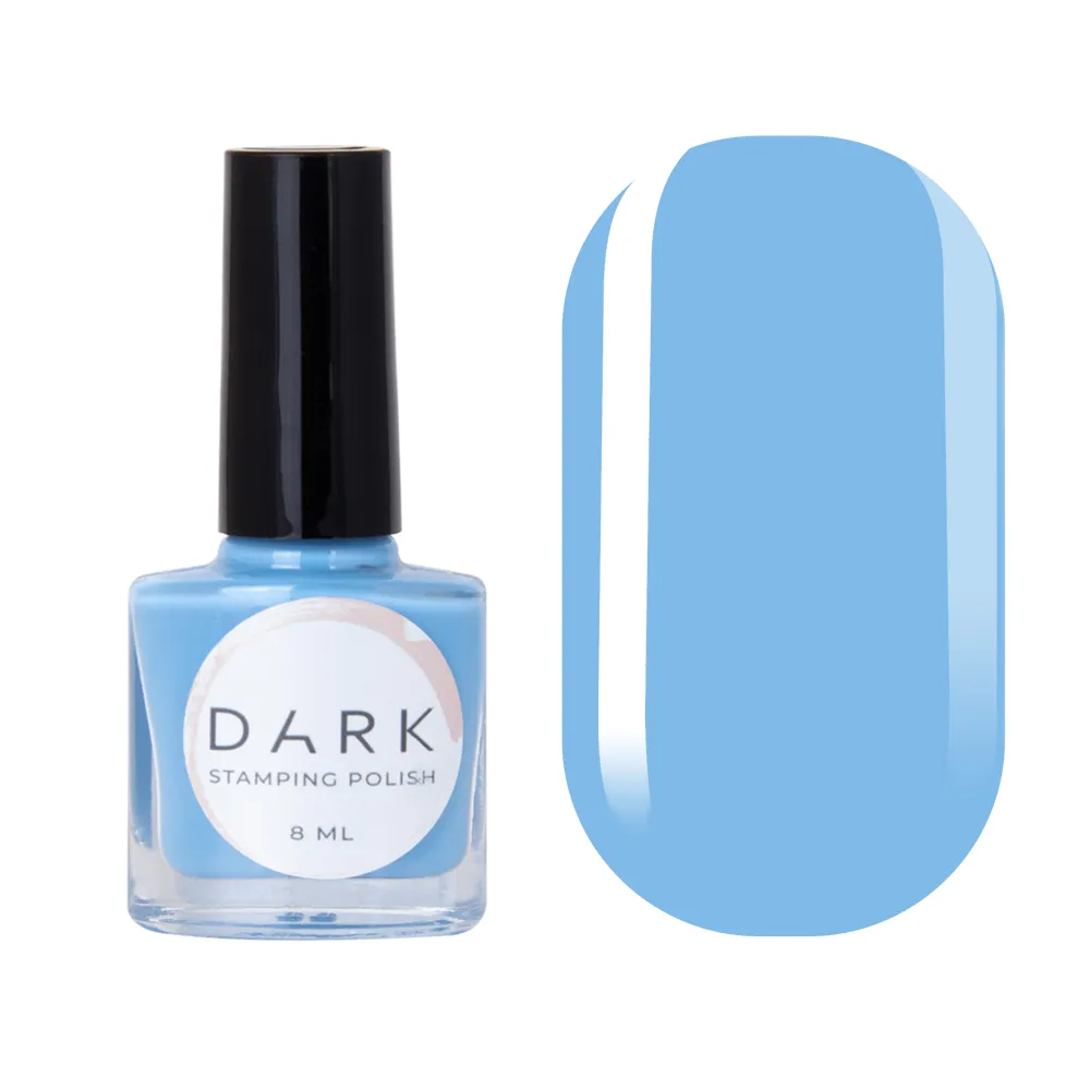 DARK Stamping polish №34, блакитний, 8 мл