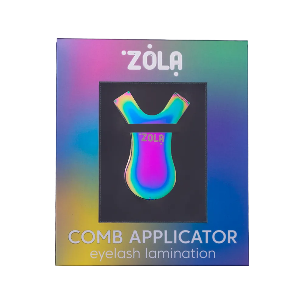 ZOLA Аппликатор-гребень металлический - радужный Comb Applicator