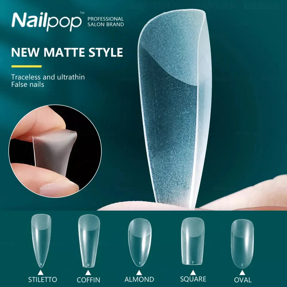 Типсы гелевые Nailpop квадрат, 120 шт
