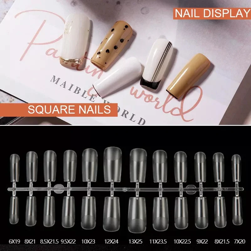 Типсы гелевые Nailpop квадрат, 120 шт
