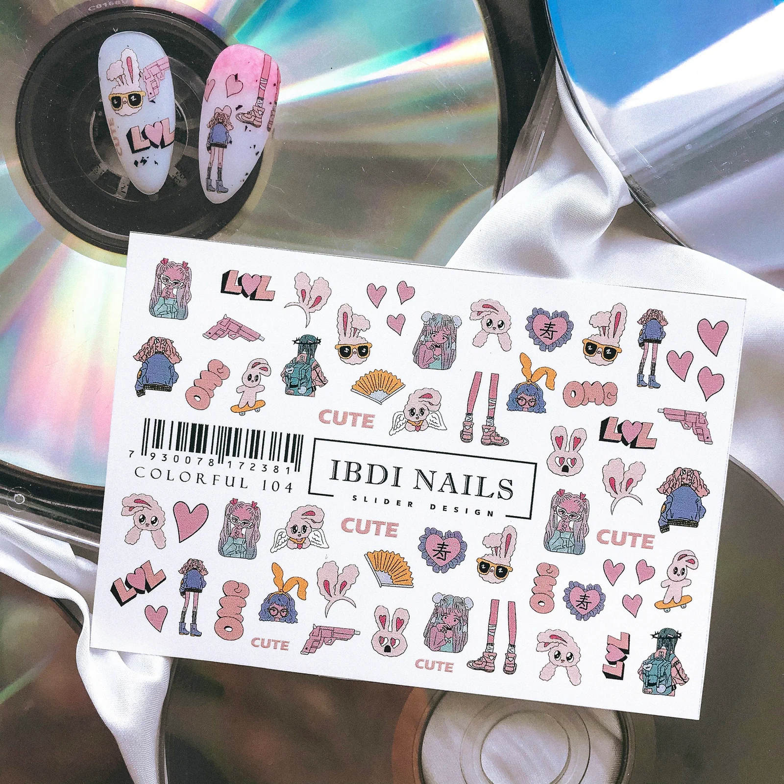 Слайдер-дизайн IBDI NAILS COLORFUL №104
