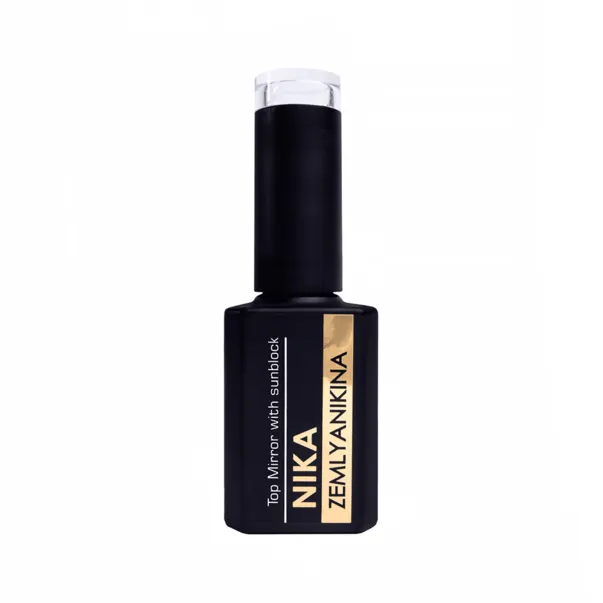 Топ Nika Zemlyanikina для гель-лаку без липкого шару Top Mirror with Sunblock, 15 мл