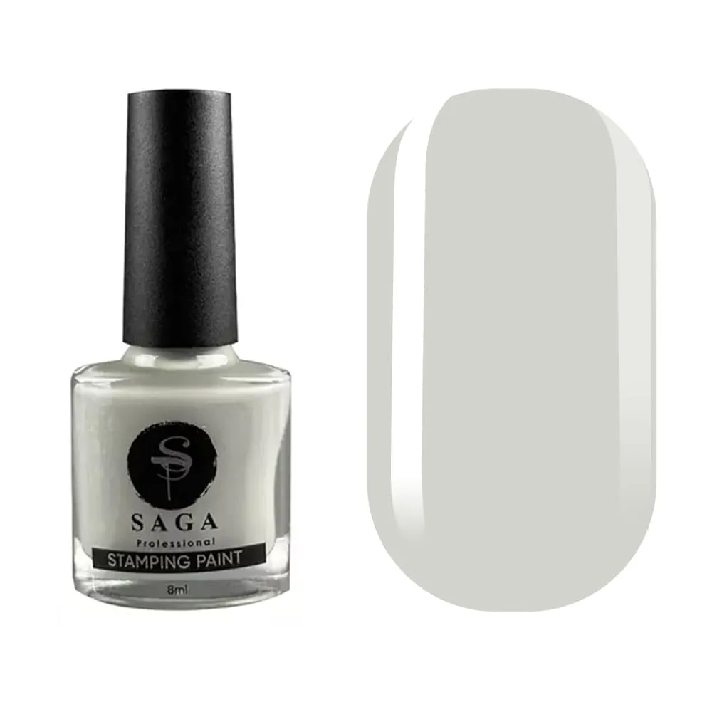 SAGA Professional лак-фарба для стемпінгу 22 світло-сіра