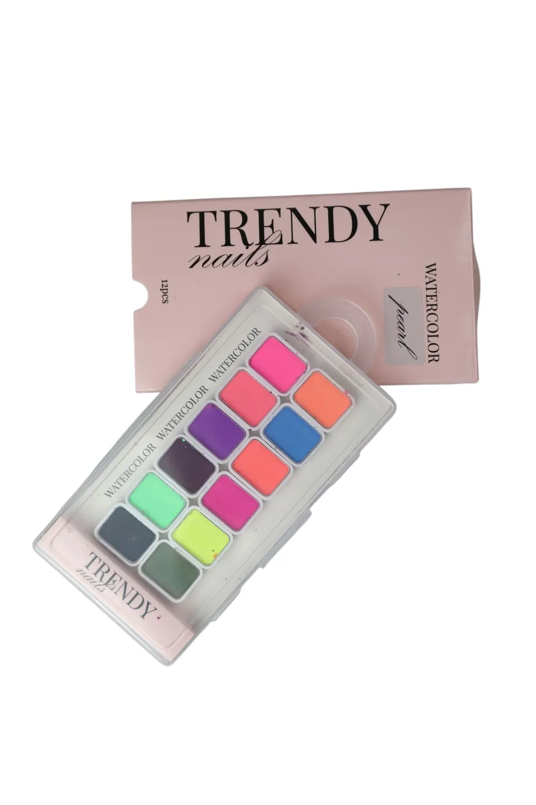 Акварельные краски Trendy Nails, Neon Watercolour, 12 цветов