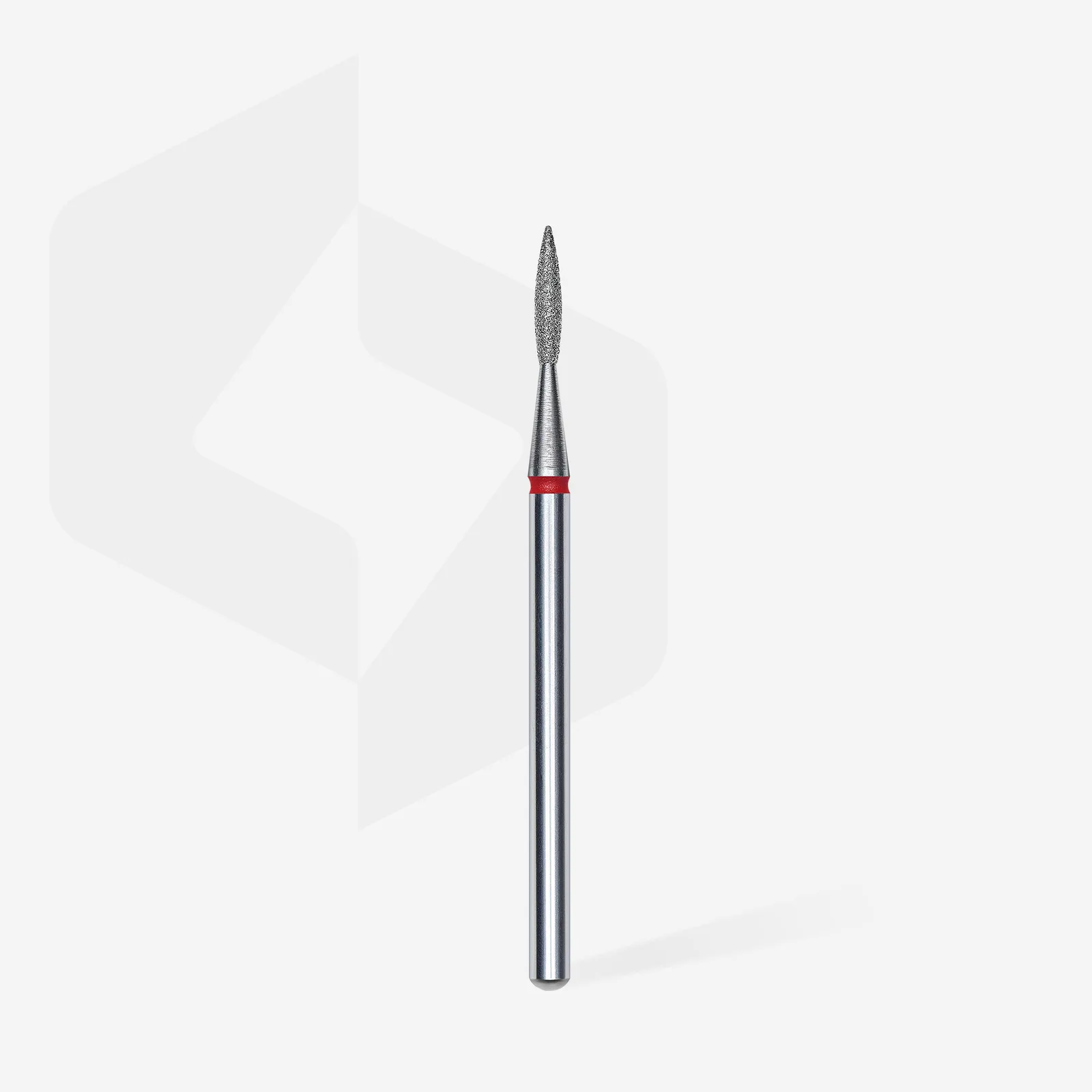 Фреза алмазна Staleks Expert полум'я червоне діаметр 1,6 мм, робоча частина 8 мм
