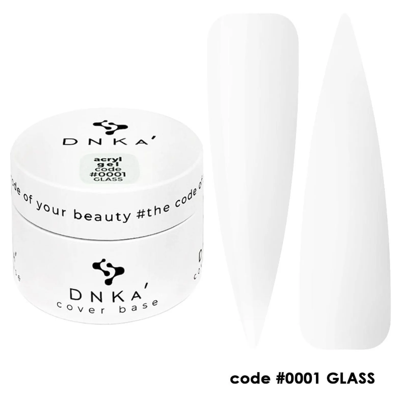 Акрил-гель DNKa №1 Glass прозорий, 30 ml